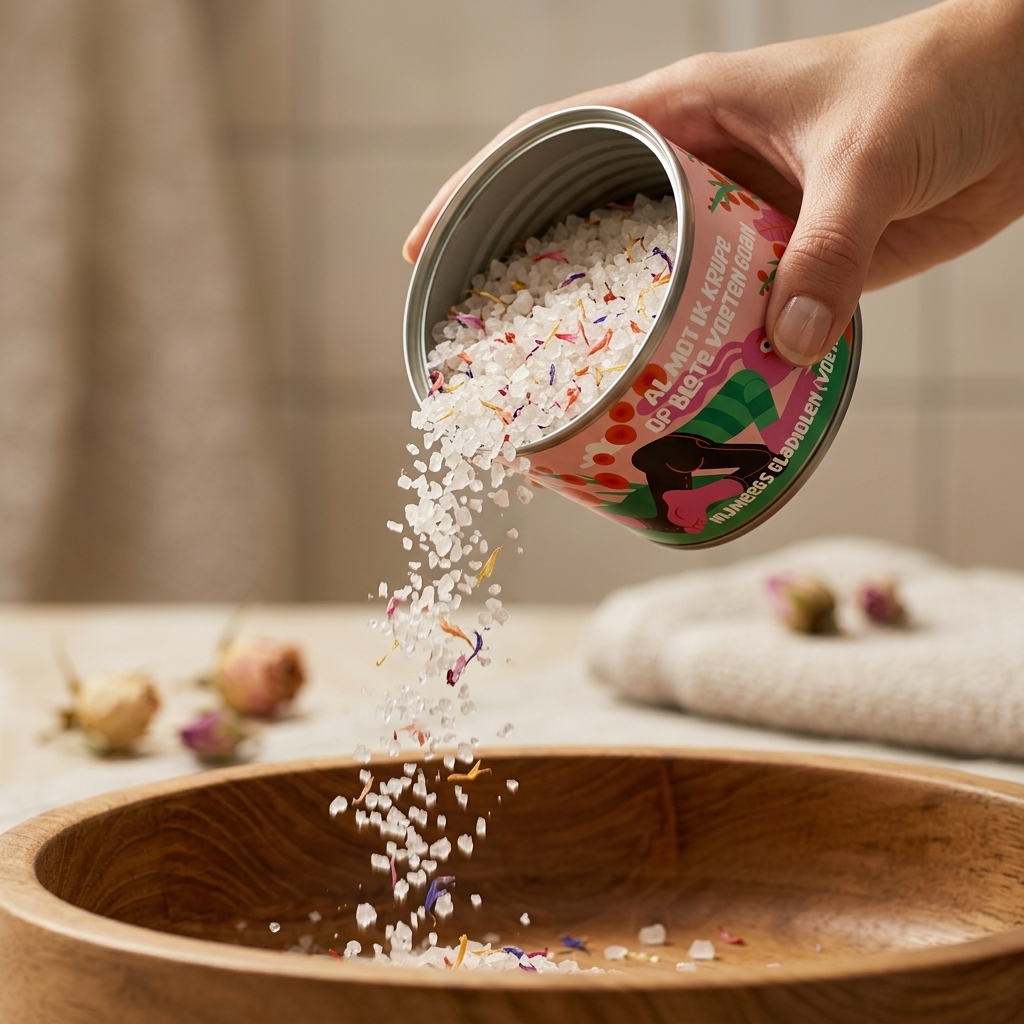 De ingrediënten — zout, gladiolen en honing